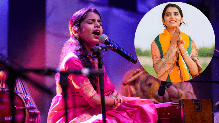 মঞ্চ থেকে রাজনৈতিক ময়দান—মৈথিলী ঠাকুরের গল্প যেন সিনেমাকেও হার মানায় মঞ্চ থেকে রাজনৈতিক ময়দান
